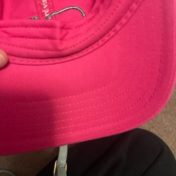 Vineyard Vines Pink Gingham Whale Adjustable Cotton Cap‎ - Picture 13 of 13